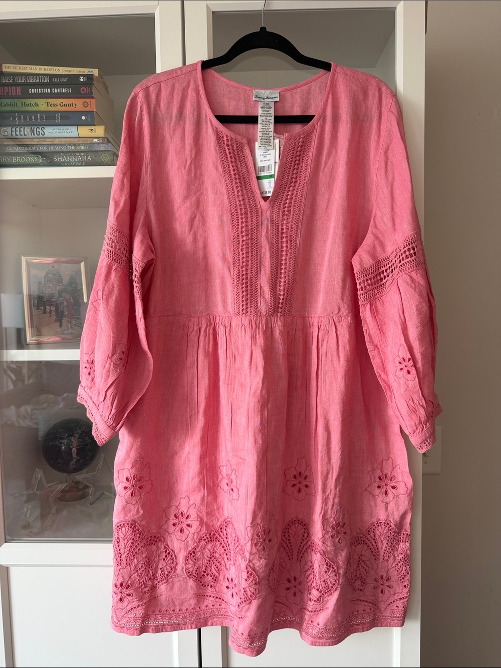 Tommy Bahama Pink Eyelet Tunic Dress